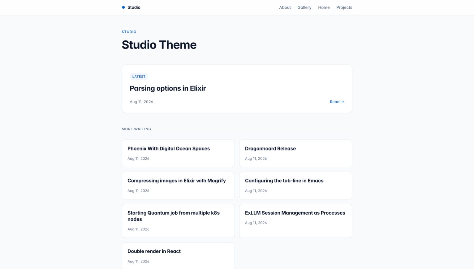 Studio preview