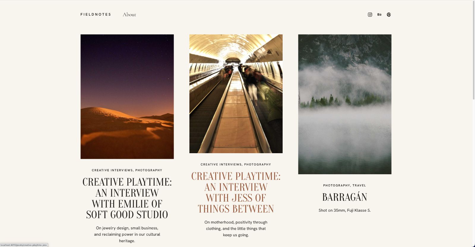 Fieldnotes preview